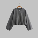 OVALIE™ - Chic Long Sleeve Zipper Crop Top Jacket