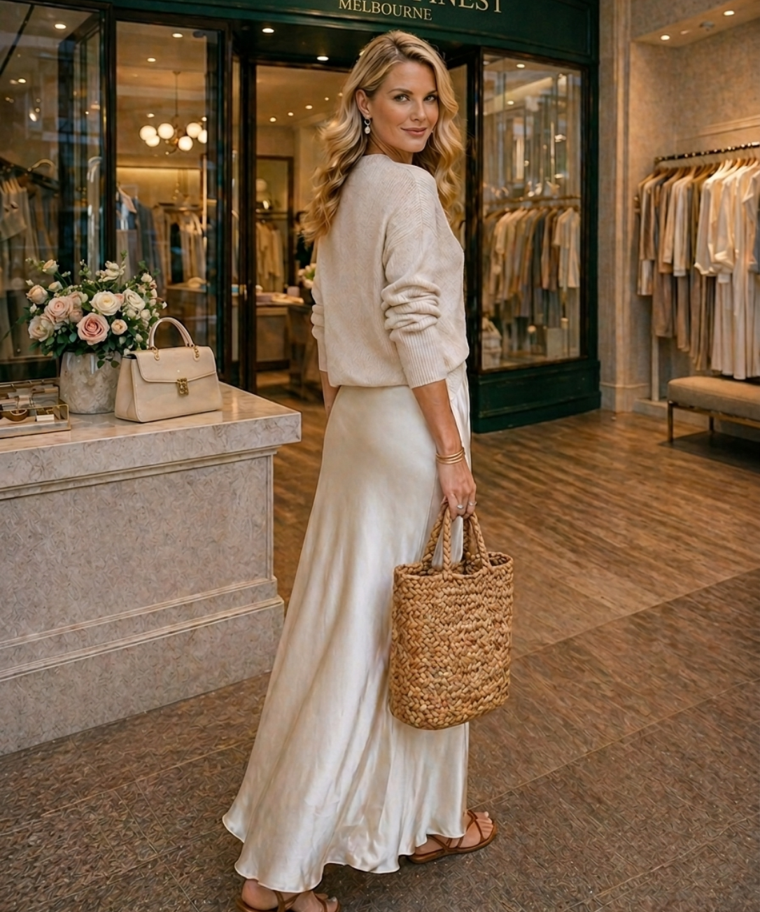 Isolde™ Knit & Satin Ensemble