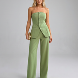 Wendy | Bustier Set With Wide-Leg Trousers
