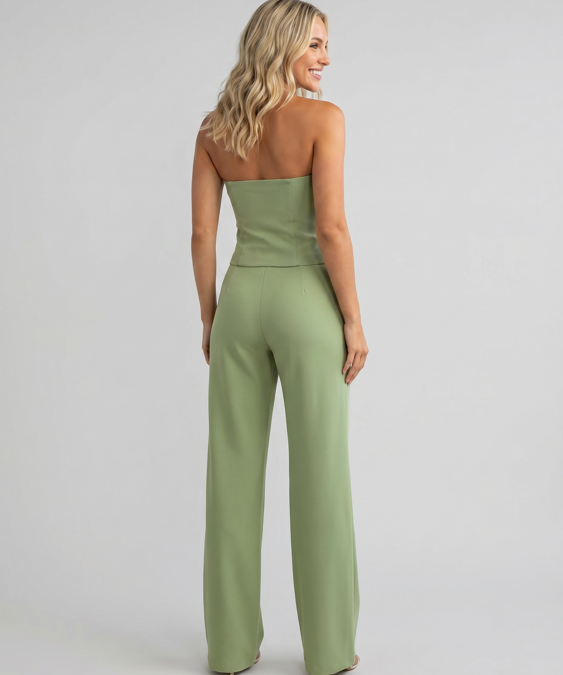 Wendy | Bustier Set With Wide-Leg Trousers