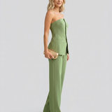 Wendy | Bustier Set With Wide-Leg Trousers