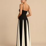 Lupe | Maxi Dress With Contrast Panel Skirt