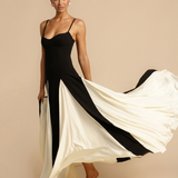 Lupe | Maxi Dress With Contrast Panel Skirt