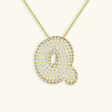 Bubble Initial Necklace