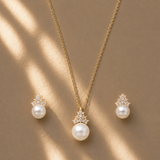 Delicate Earrings And Pendant Set