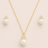 Delicate Earrings And Pendant Set