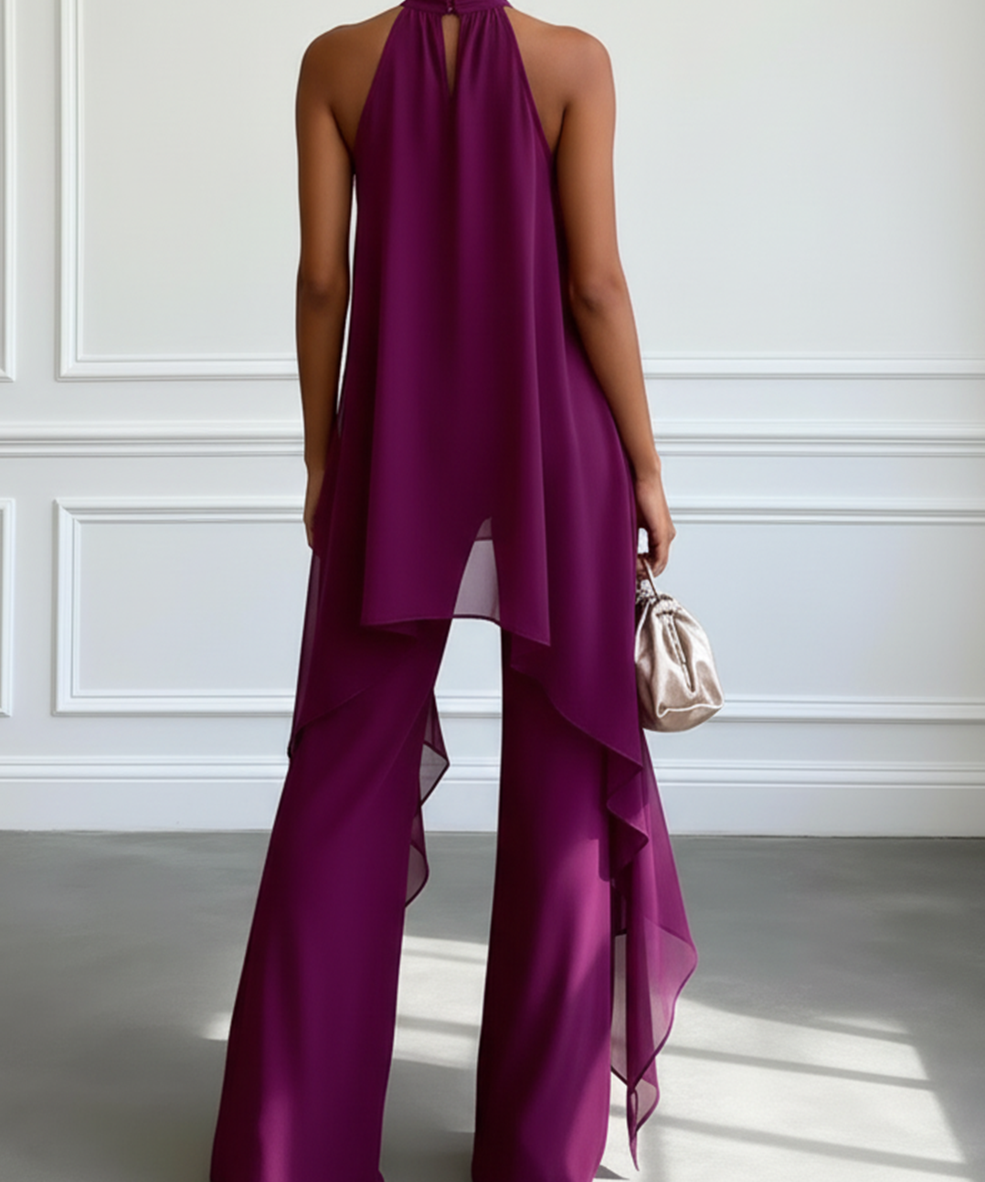 Amethyra | Purple Top & Pants Set