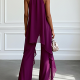 Amethyra | Purple Top & Pants Set