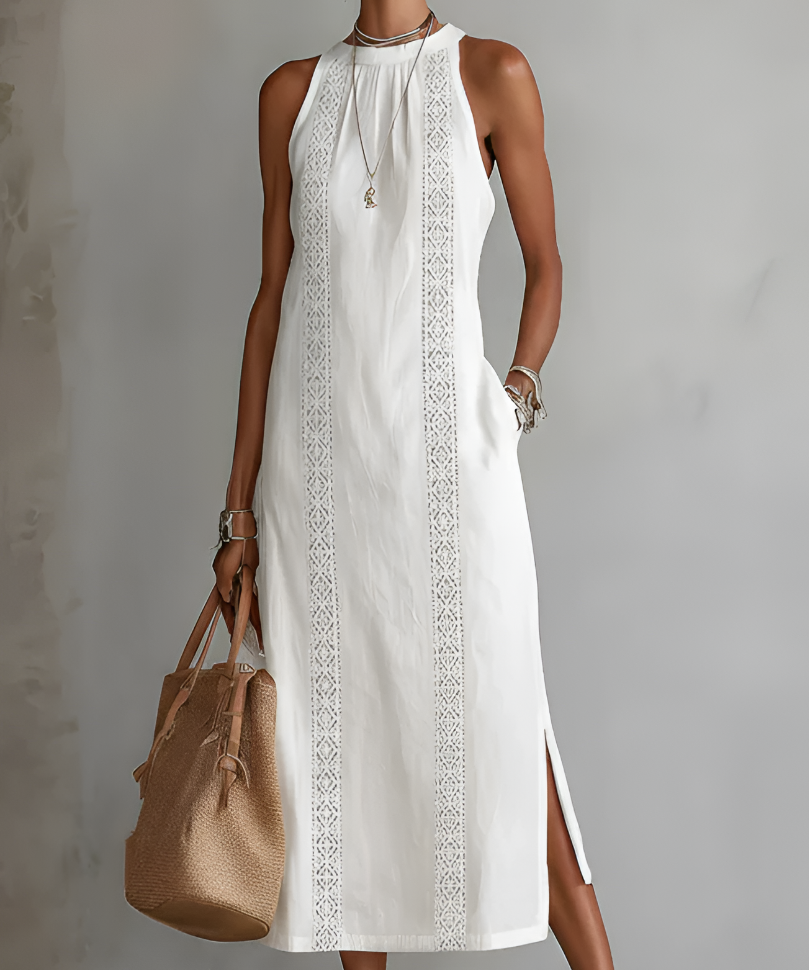 Emberly™ Relaxed Embroidered Midi Dress