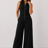 Lavinia™ Zip-Front Wide-Leg Jumpsuit