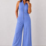 Lavinia™ Zip-Front Wide-Leg Jumpsuit