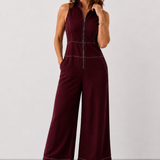 Lavinia™ Zip-Front Wide-Leg Jumpsuit