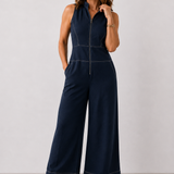 Lavinia™ Zip-Front Wide-Leg Jumpsuit